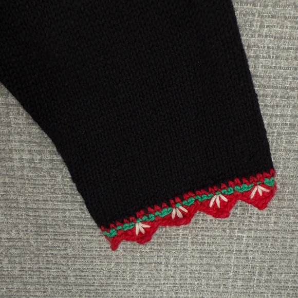 Nutcracker Vtg Christmas Cardigan Sweater Holiday Trees Womens M Cottage Teacher - Picture 10 of 11
